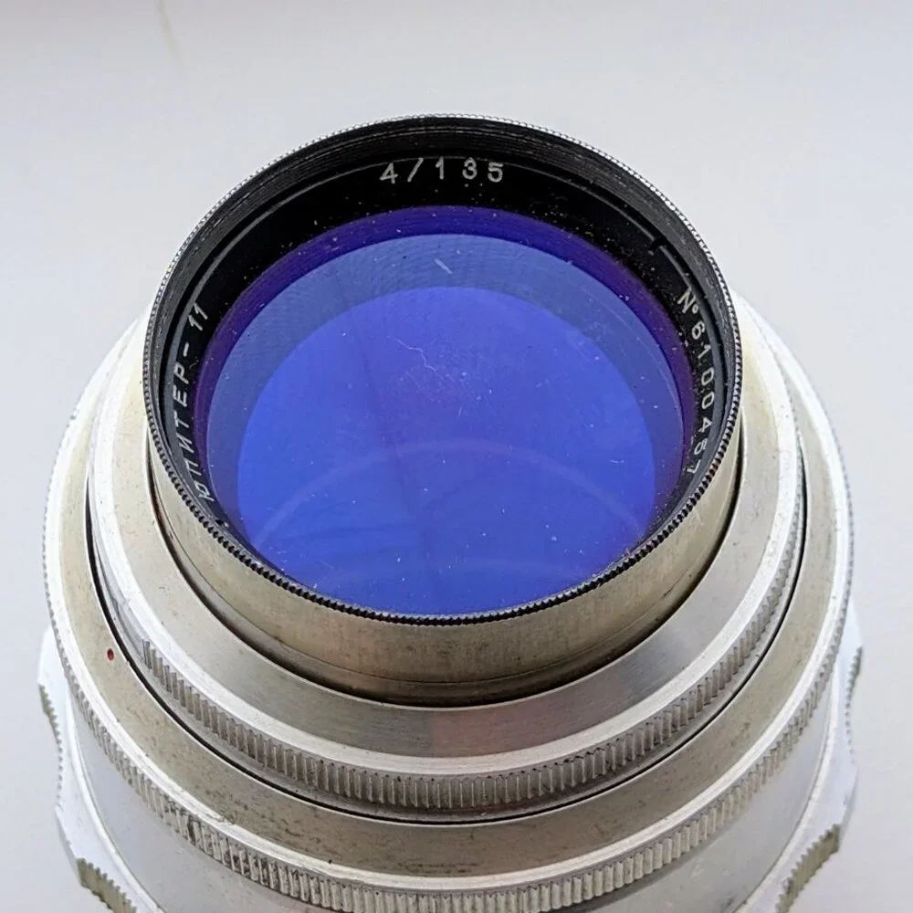 Vintage Russian Soviet USSR Jupiter-11 f4/135mm No. 6100457 Lens With Box